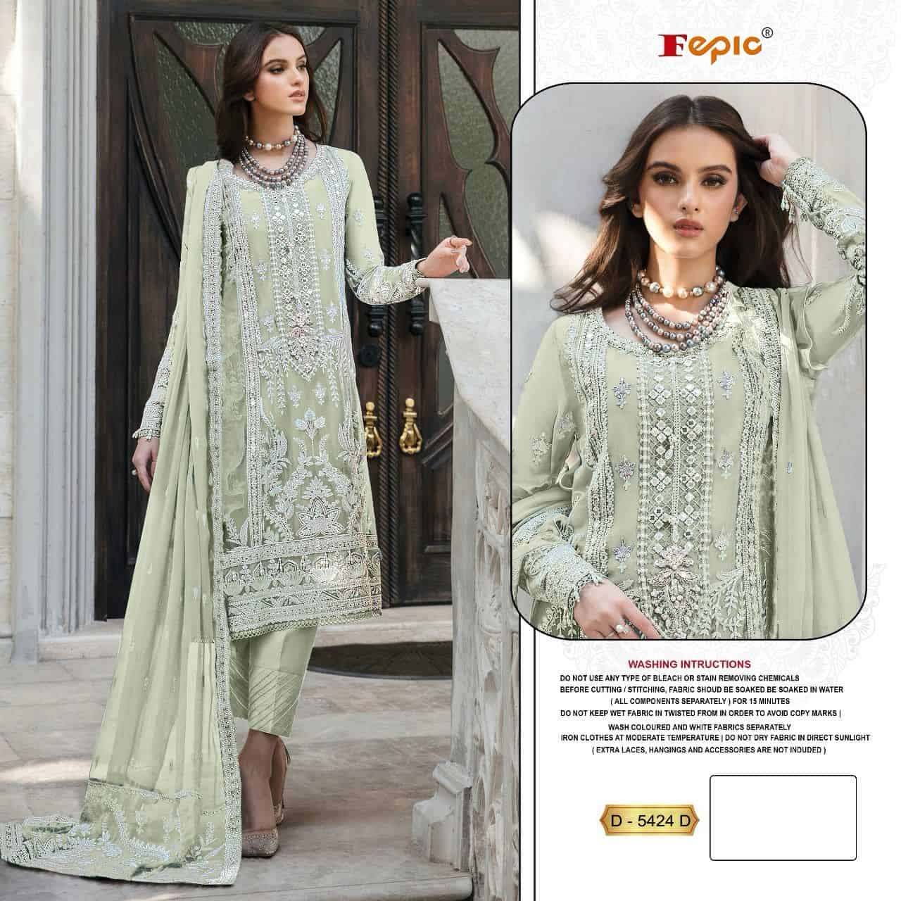 Fepic D 5424 Colors Pakistani Party Wear Style Designer Pakistani Salwar Suit Wholesalers view 3