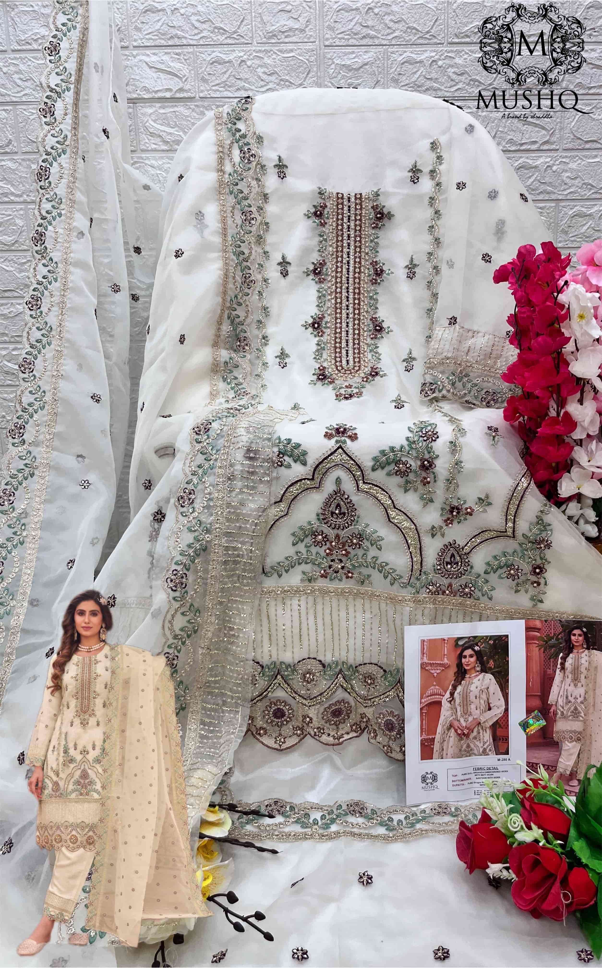 Mushq M 280 Colors Pakistani New Designer Style Festive Wear Suit Wholesalers view 6