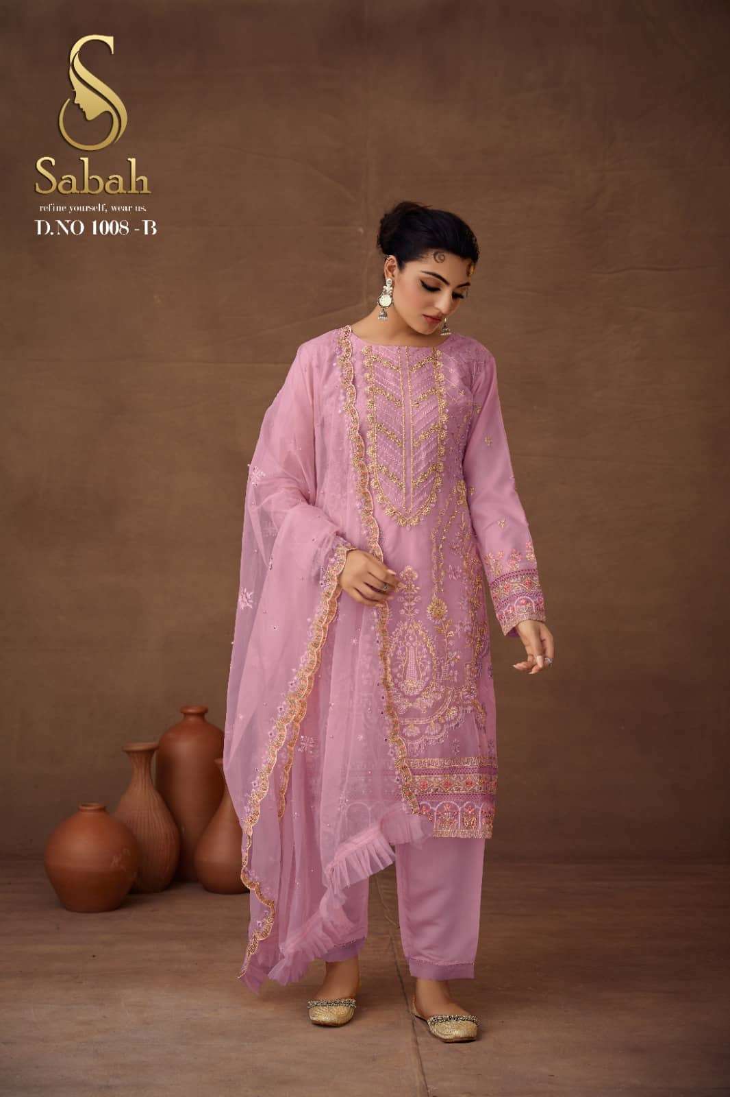 FK Fashion Hub Sabah Riya Exclusive organza readymade Suit view 3