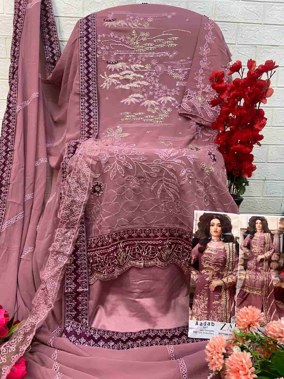 Zaha Aadab Vol 2 10291 Colors Pakistani Festive Wear Style Designer Suit Wholesalers view 8