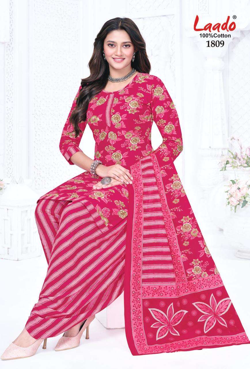 Laado Nadiya Patiyala Vol 18 Printed Cotton Dress view 4