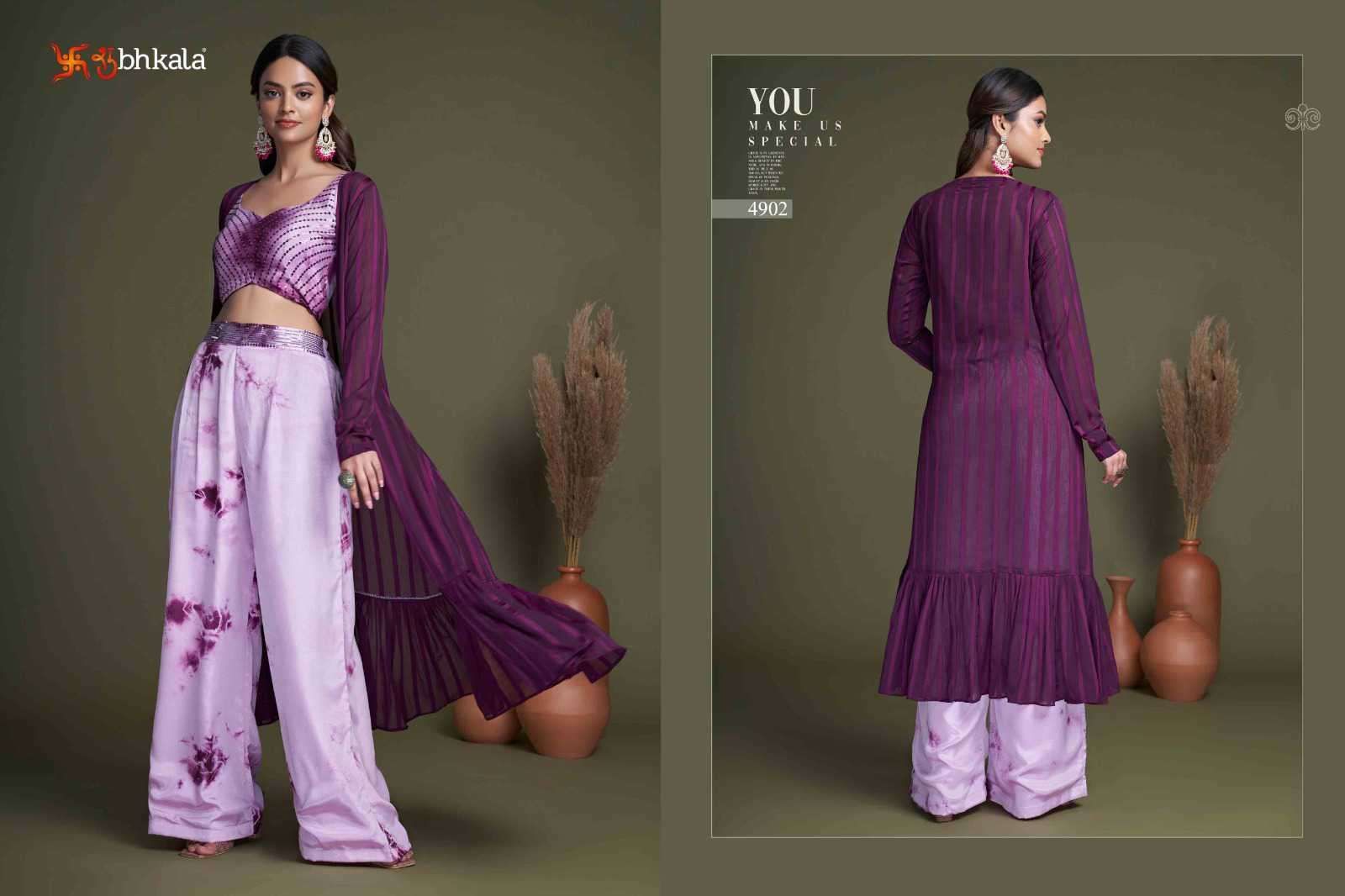 Shubhkala Flory Vol 34 Exclusive Shrug Style 3 Piece Stylish Western Outfit view 5