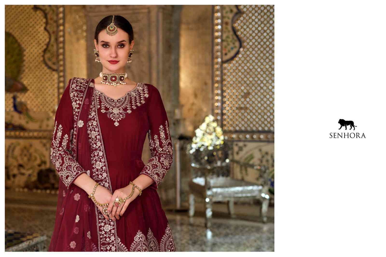 Senhora Dulhan Vol 42 Wedding Wear Designer Velvet Gown New Collection Exporter view 3