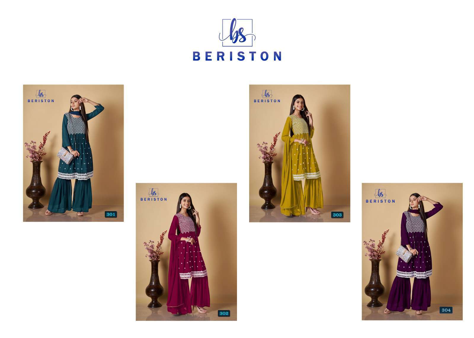 Beriston Bs Vol 3 Festive Collection Stylish Sharara Dress view 10