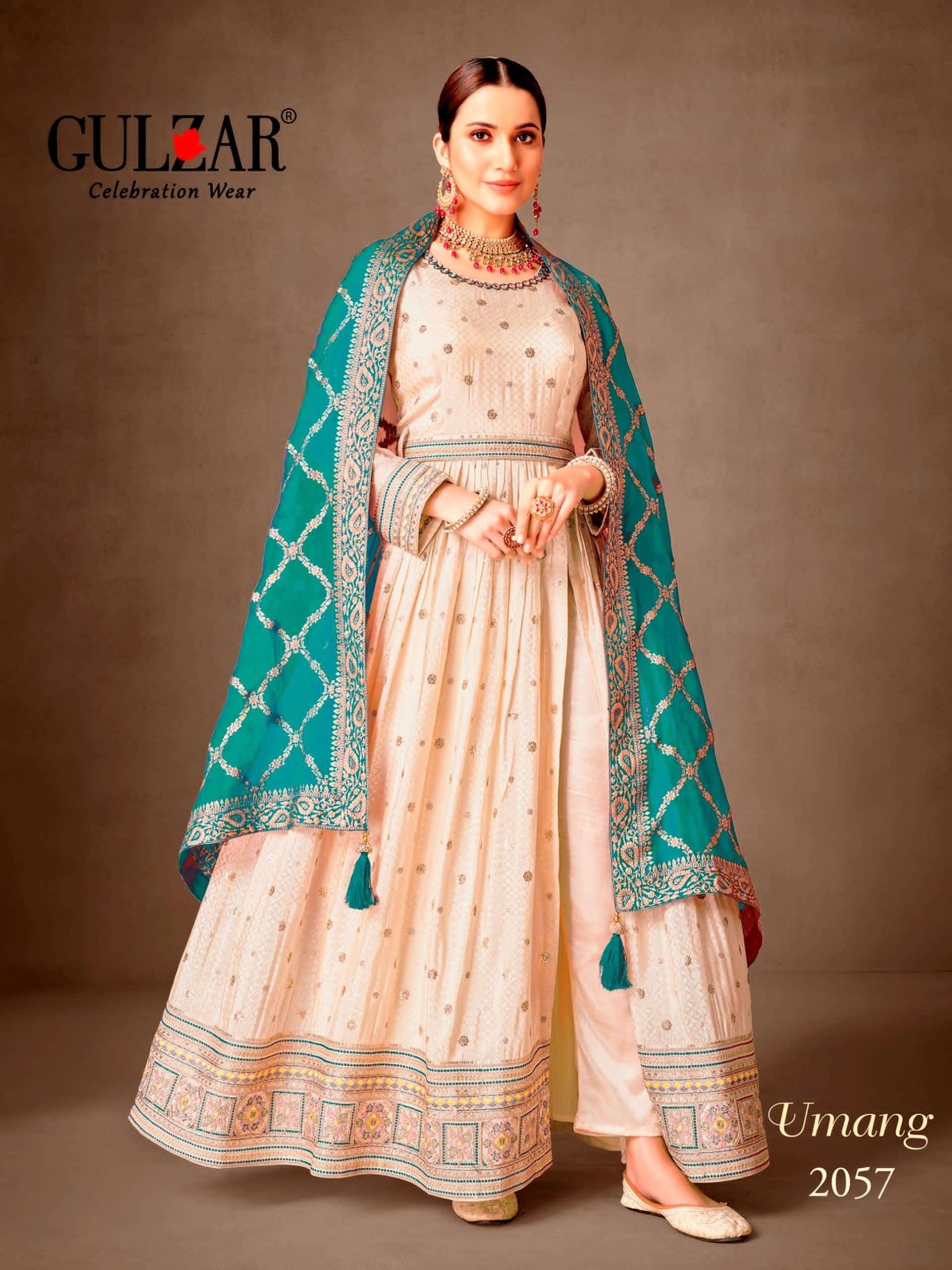 Gulzar Umang 2055 To 2057 Latest Designer 3 Piece Set Wedding Collection view 4