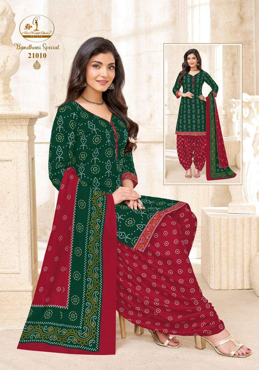 Miss World Choice Pure Cotton Bandhani Suit view 3