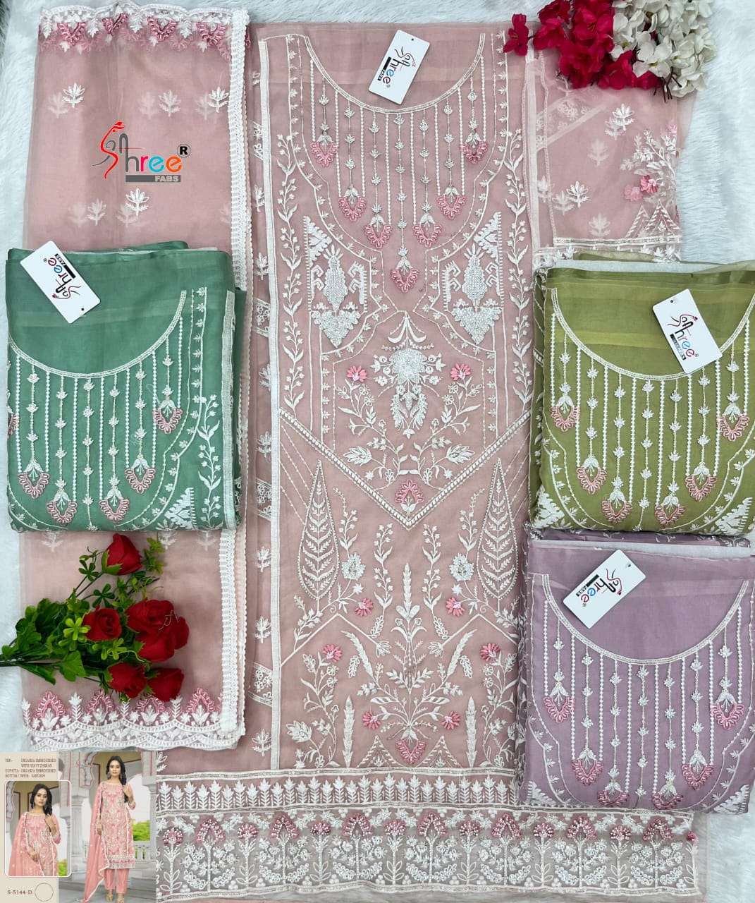 Shree Fabs S 5144 D Organza Embroidered Pakistani Salwar Kameez Collection view 2