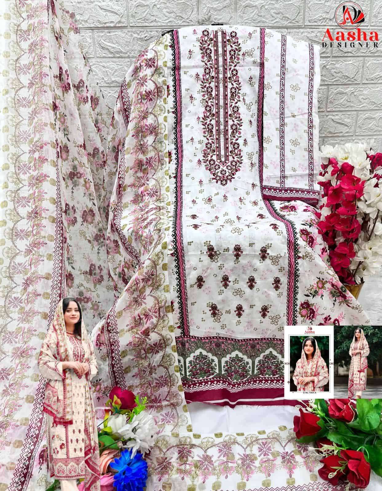 Aasha Designer Harsha Vol 5 Cotton Embroidered Salwar Suit Wholesalers view 5
