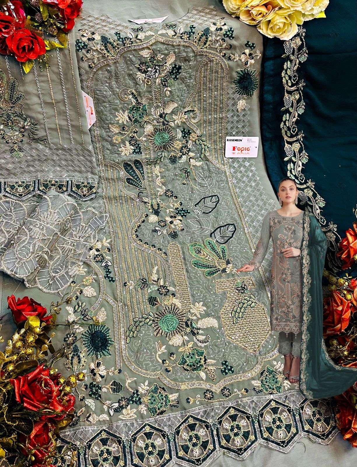 Fepic Rosemeen D-5234 C Georgette Salwar Suit view 2