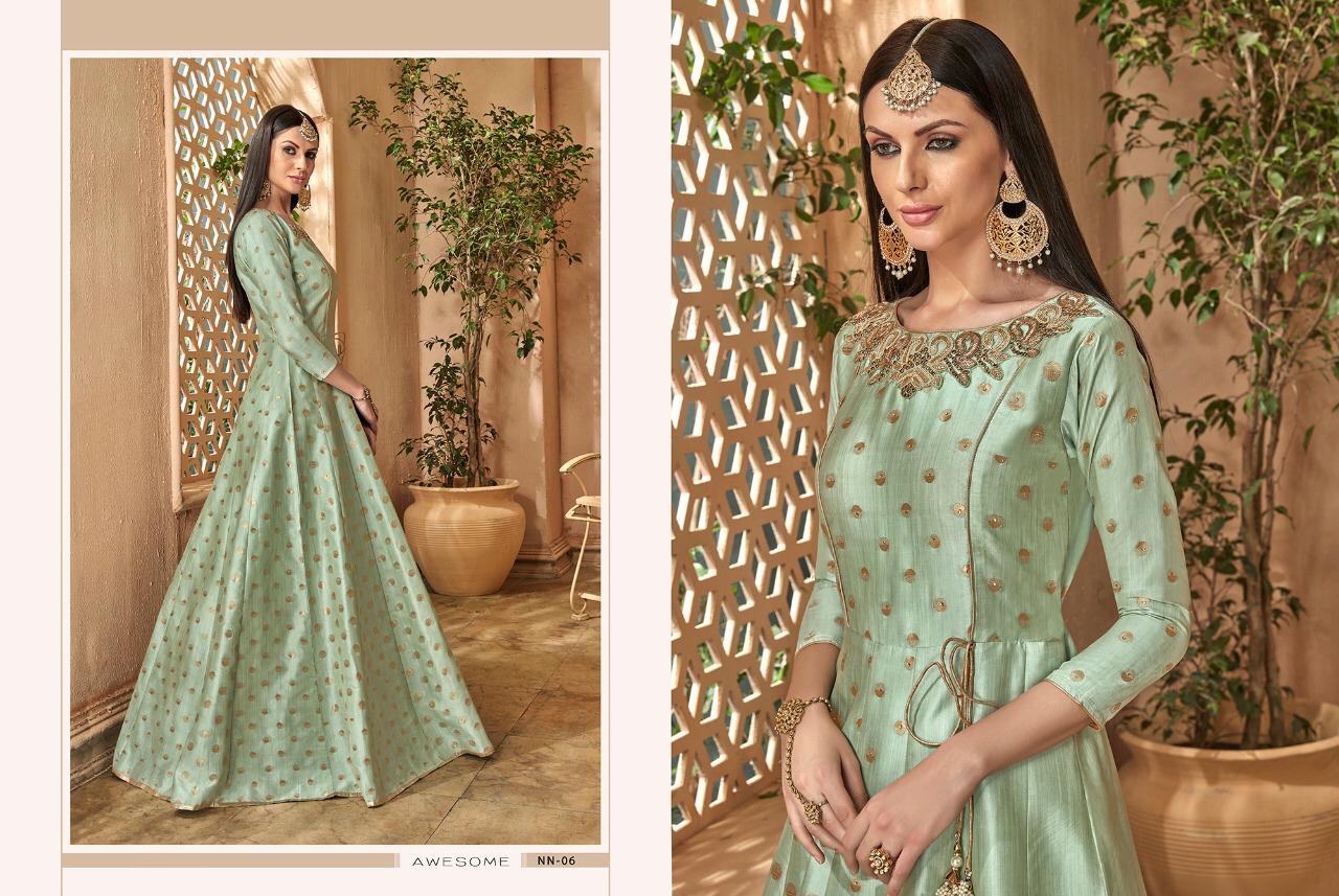 Stf nazraana wedding collection party wear gown catalogue india view 7
