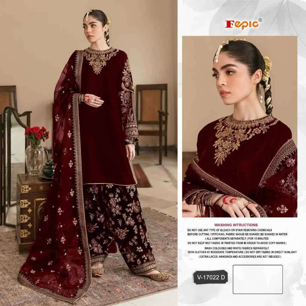 Fepic V 17022 Colors Festive Wear New Designer Style Pakistani Dress Wholesalers view 5
