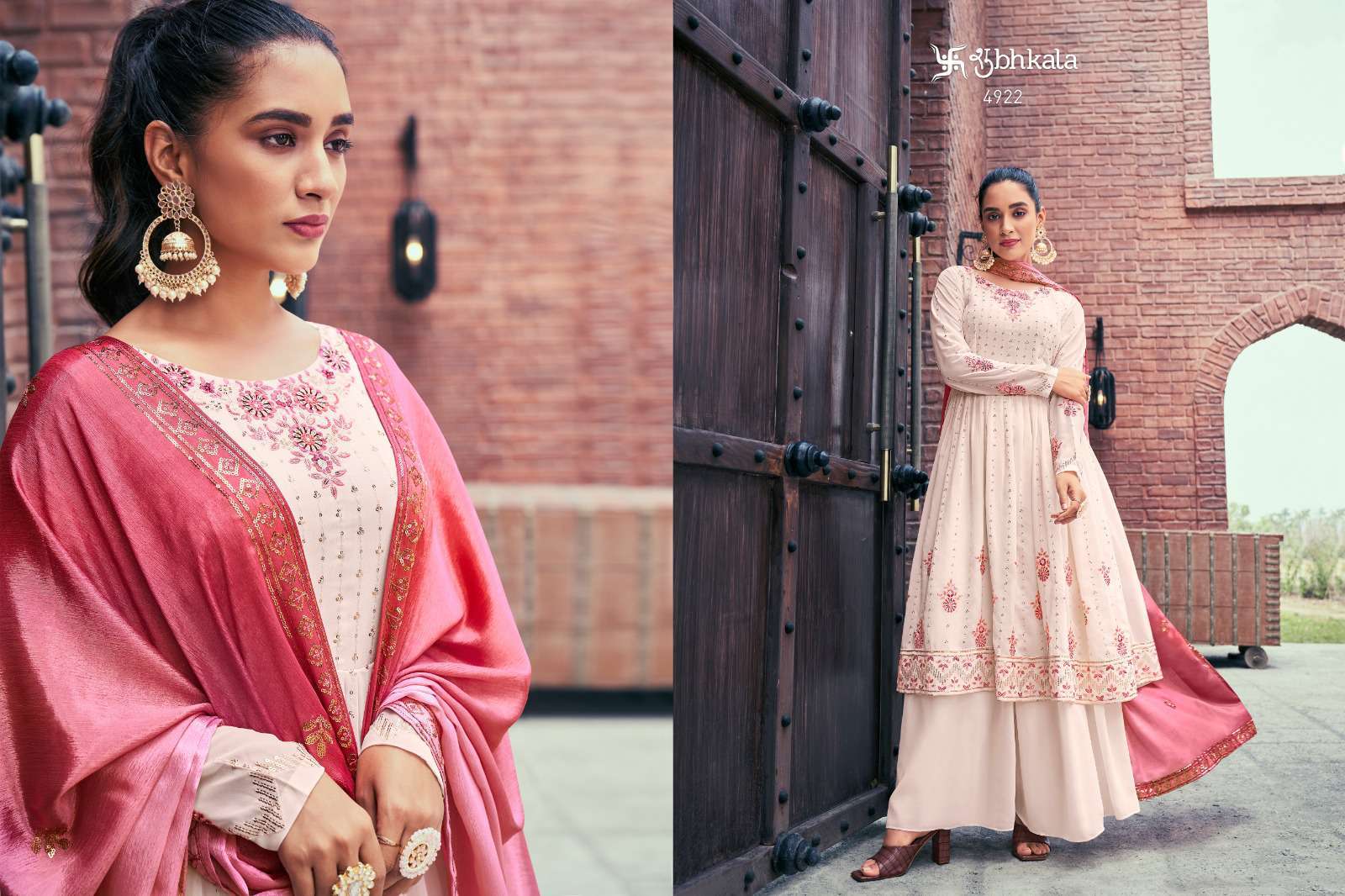 Shubhkala Flory Vol 36 Designer Wedding Wear Gharara Sharara Dress Exporter view 4