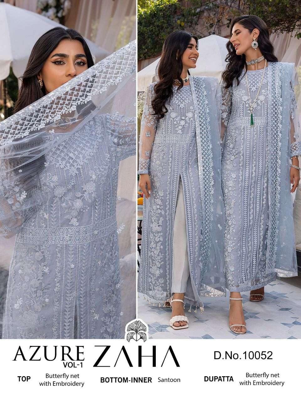 Zaha Azure Vol 1 Party Wear Georgette Pakistani Suit view 7