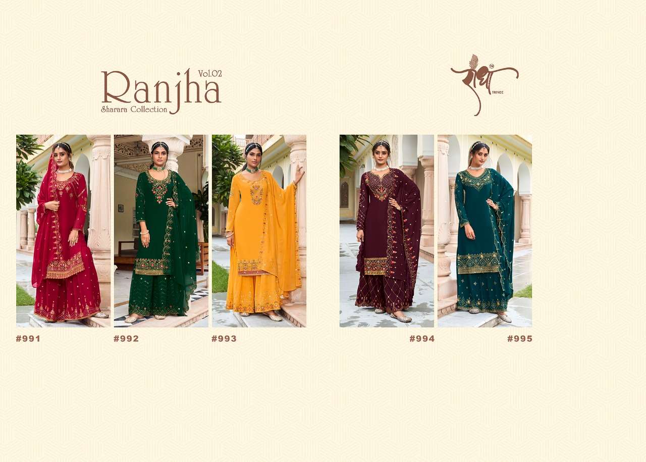 Radha Trends Ranjha Vol 2 Party Wear Sharara Designs Suit view 10
