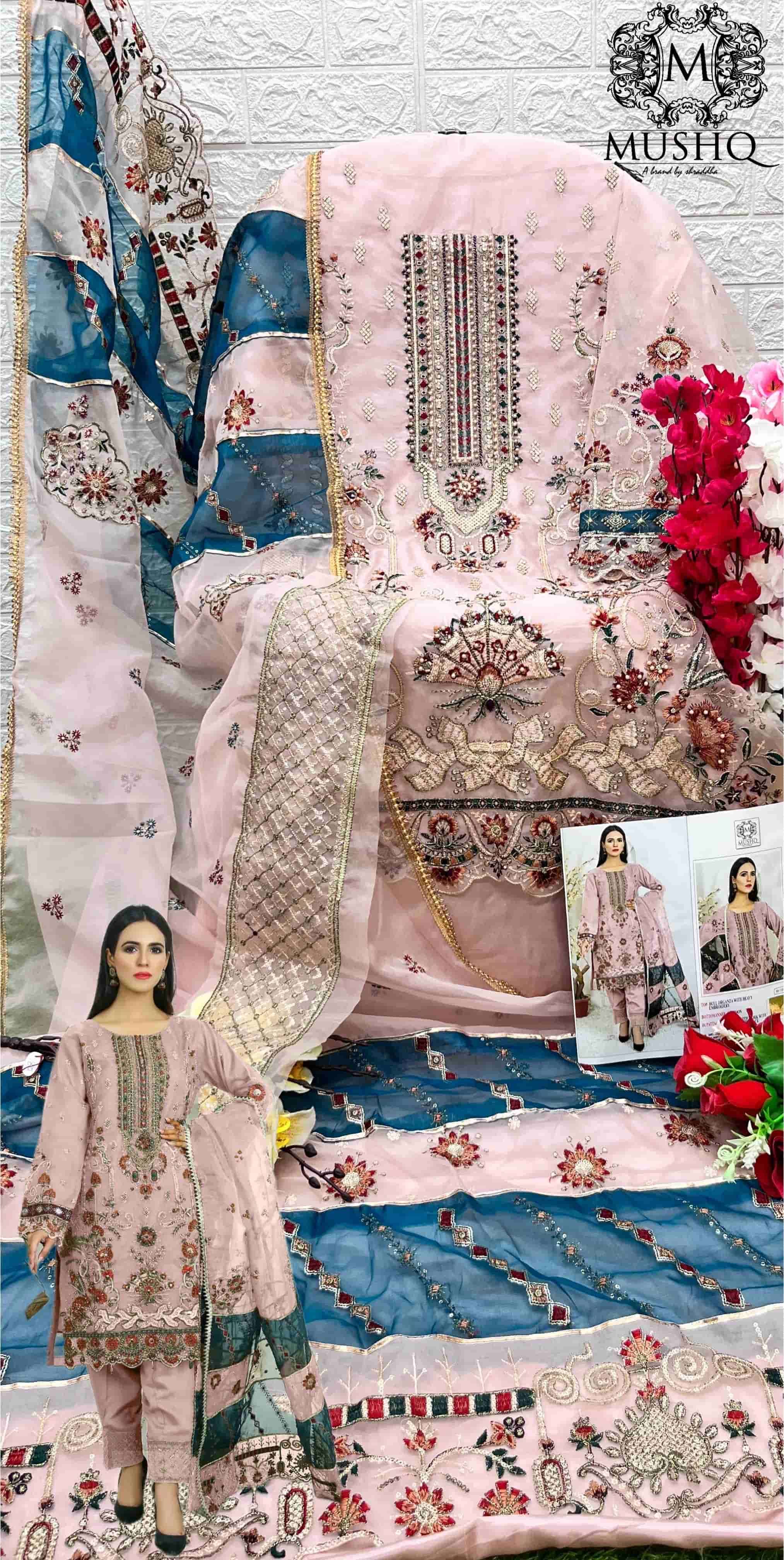 Mushq M 189 Colors Heavy Designer Style Pakistani Party Wear Suit Wholesalers view 7