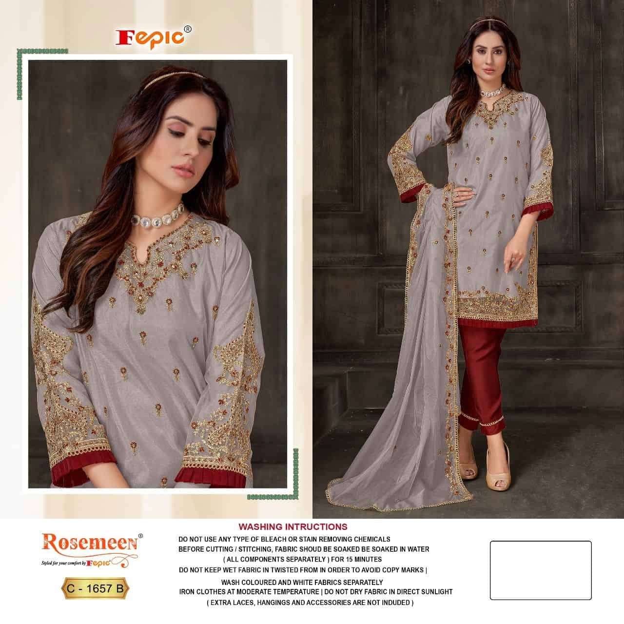 Fepic C 1657 Colors Festive Wear Style Fancy Designer Pakistani Salwar Suit Wholesalers view 3