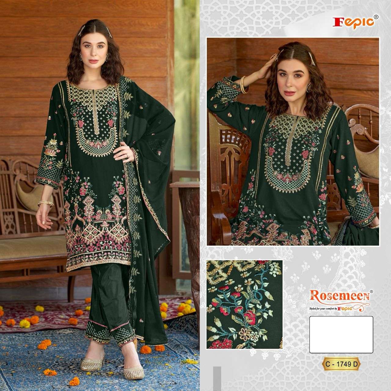 Fepic C 1749 Colors Rosemeen Pakistani Designer Dress view 2