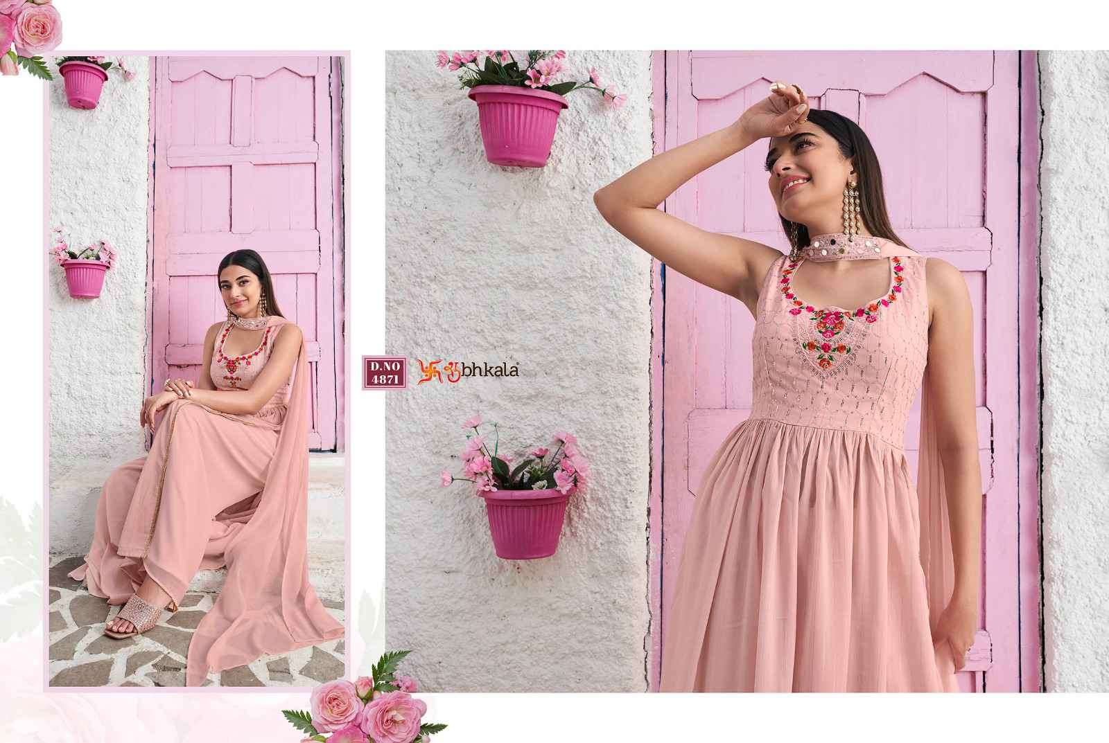 Shubhkala Flory Vol 31 Latest Frill Designs Festive Wear Dess Collection New Arrivals view 3