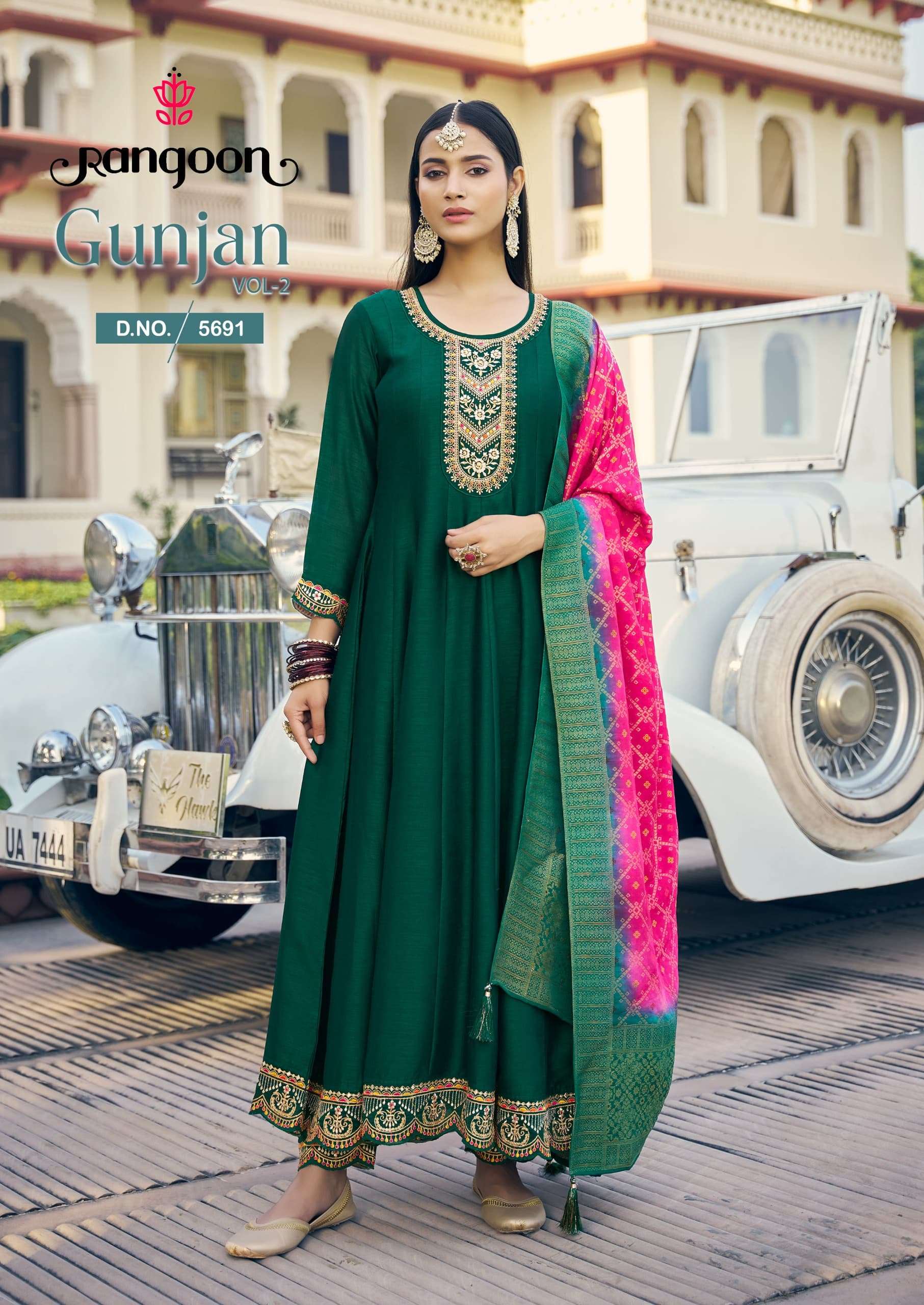 Rangoon Gunjan Vol 2 Anarkali Style Dress Catalog view 4