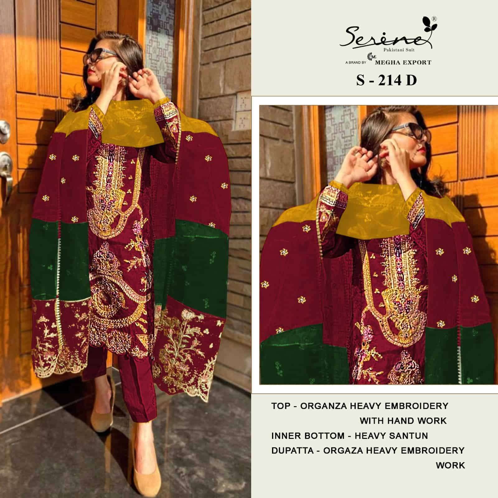 Megha Export S 214 Colors Pakistani Festive Wear Style Designer Embroidered Suit view 4