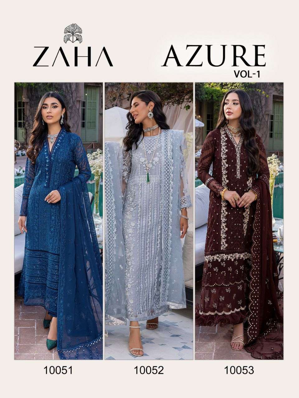 Zaha Azure Vol 1 Party Wear Georgette Pakistani Suit view 8