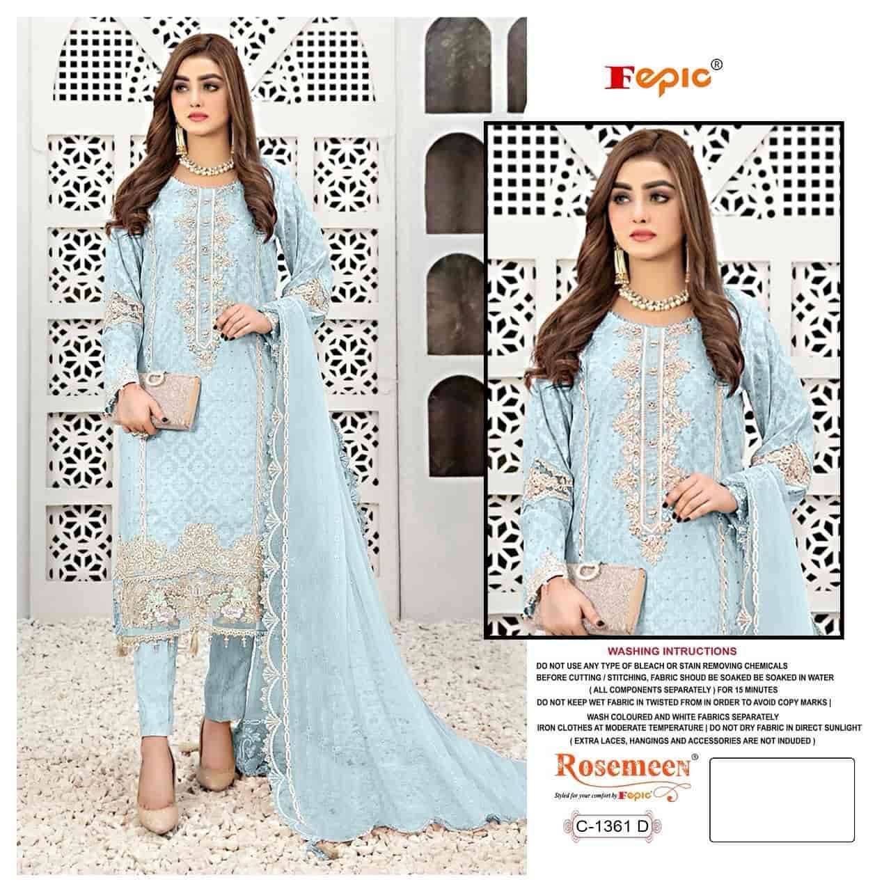 Fepic C 1361 Colors Pakistani Fancy New Designs Party Wear Suit Exporters view 4