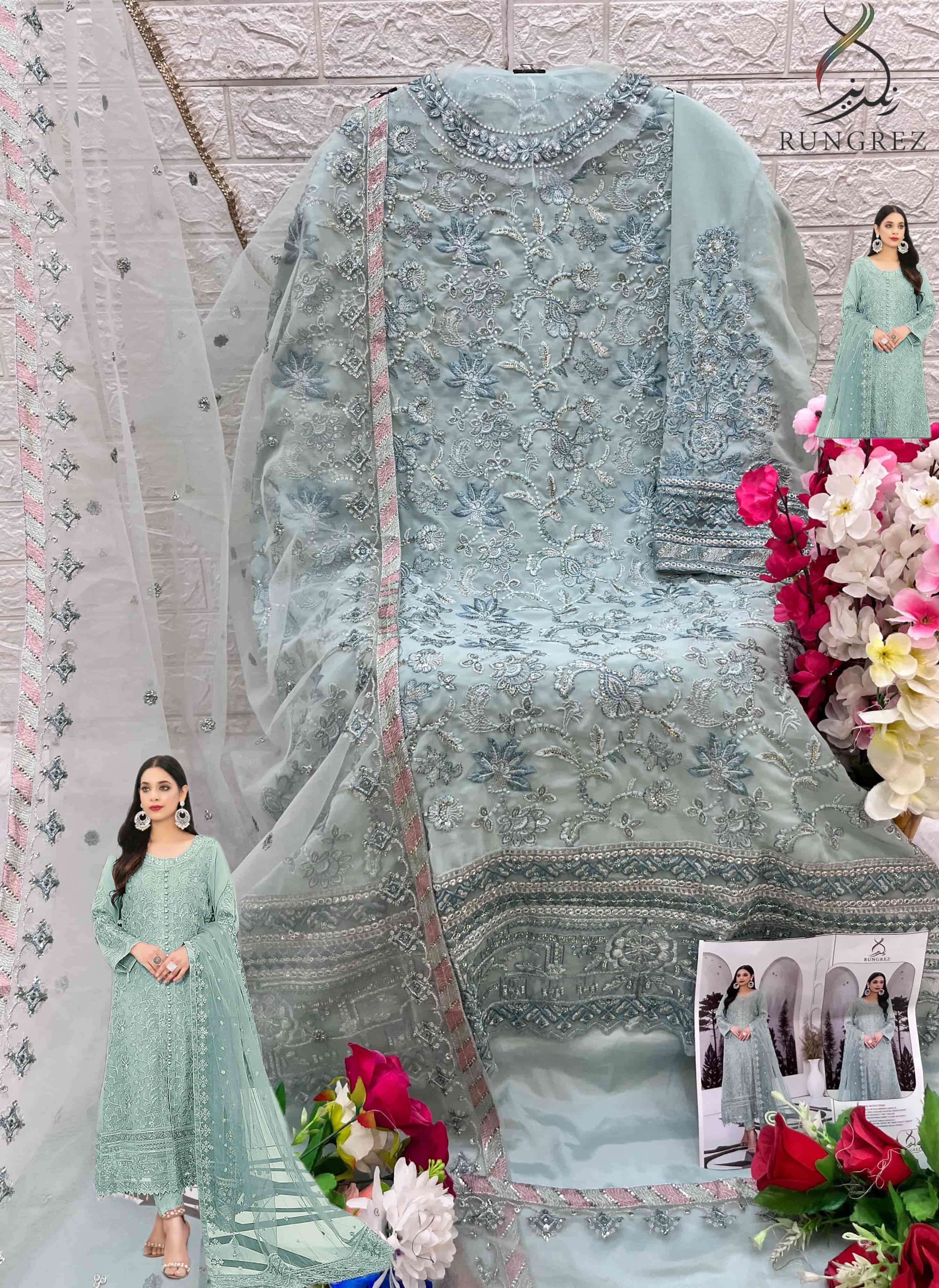 Rungrez 5016 Colors Pakistani Heavy Designer Style Party Wear Suit Exporter view 6
