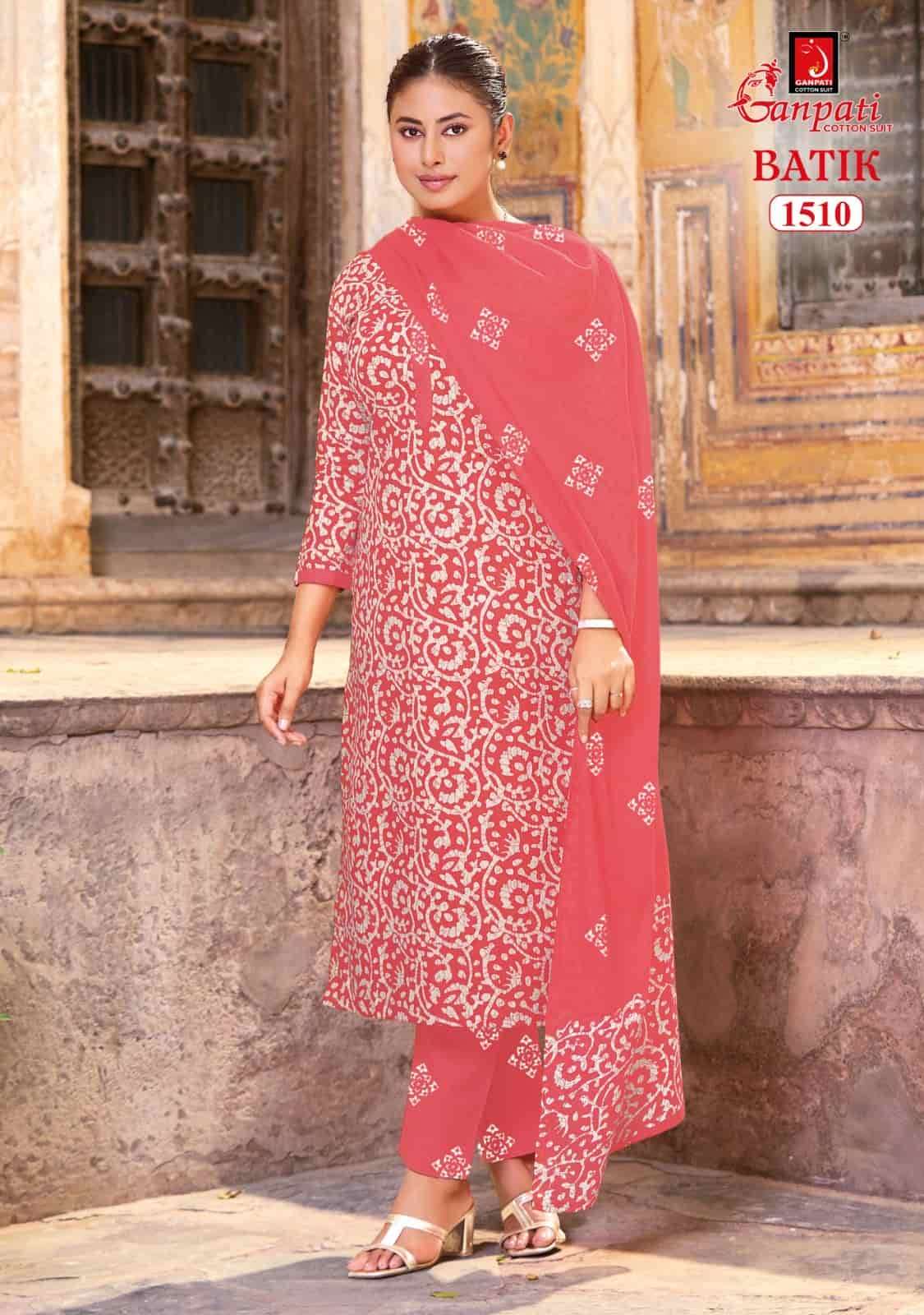 Ganpati Batik With Pant Vol 15 Unstitch Cotton Ladies Dress view 10