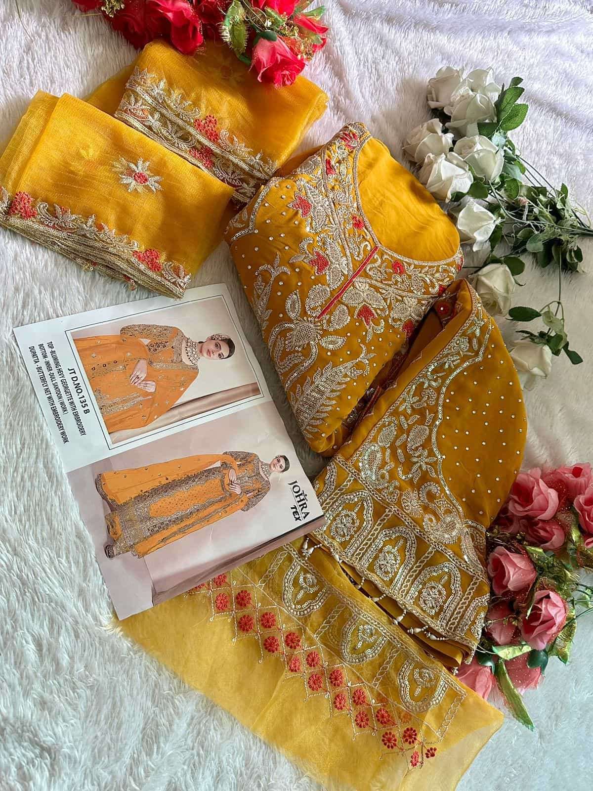 Johra Tex Jt 135 B Exclusive Latest Designer Pakistani Festive Suit Collection view 2