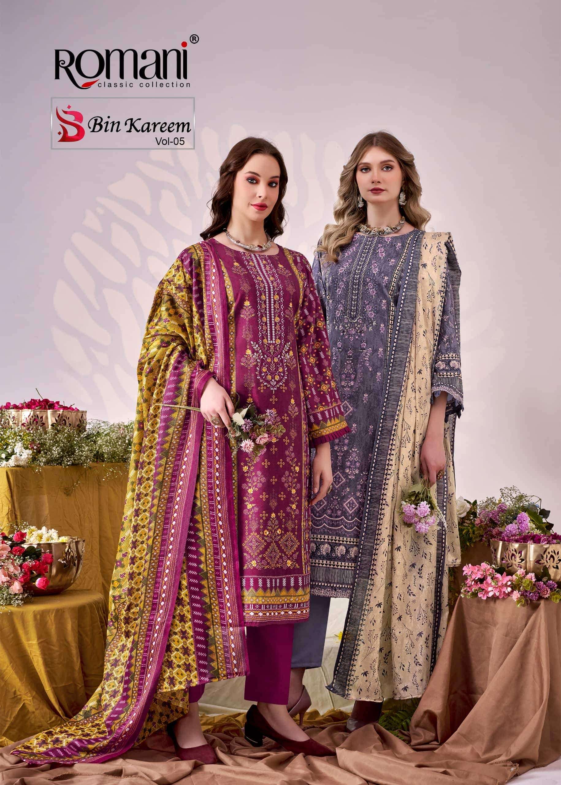 Romani Bin Kareem Vol 5 Printed Cotton Dress Material Catalog view 10