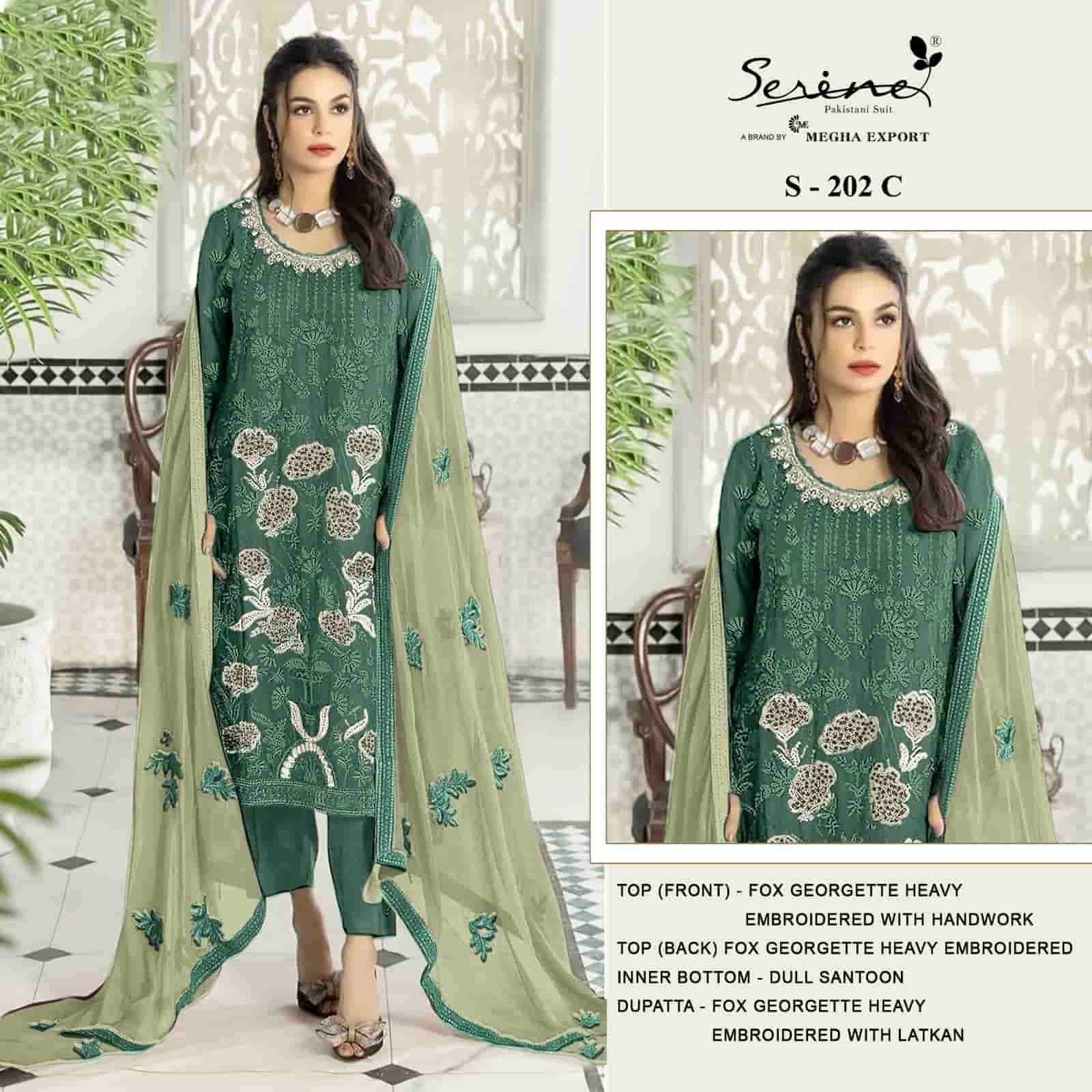 Megha Export S 202 Colors Pakistani Festive Wear Style Designer Suit Wholesalers