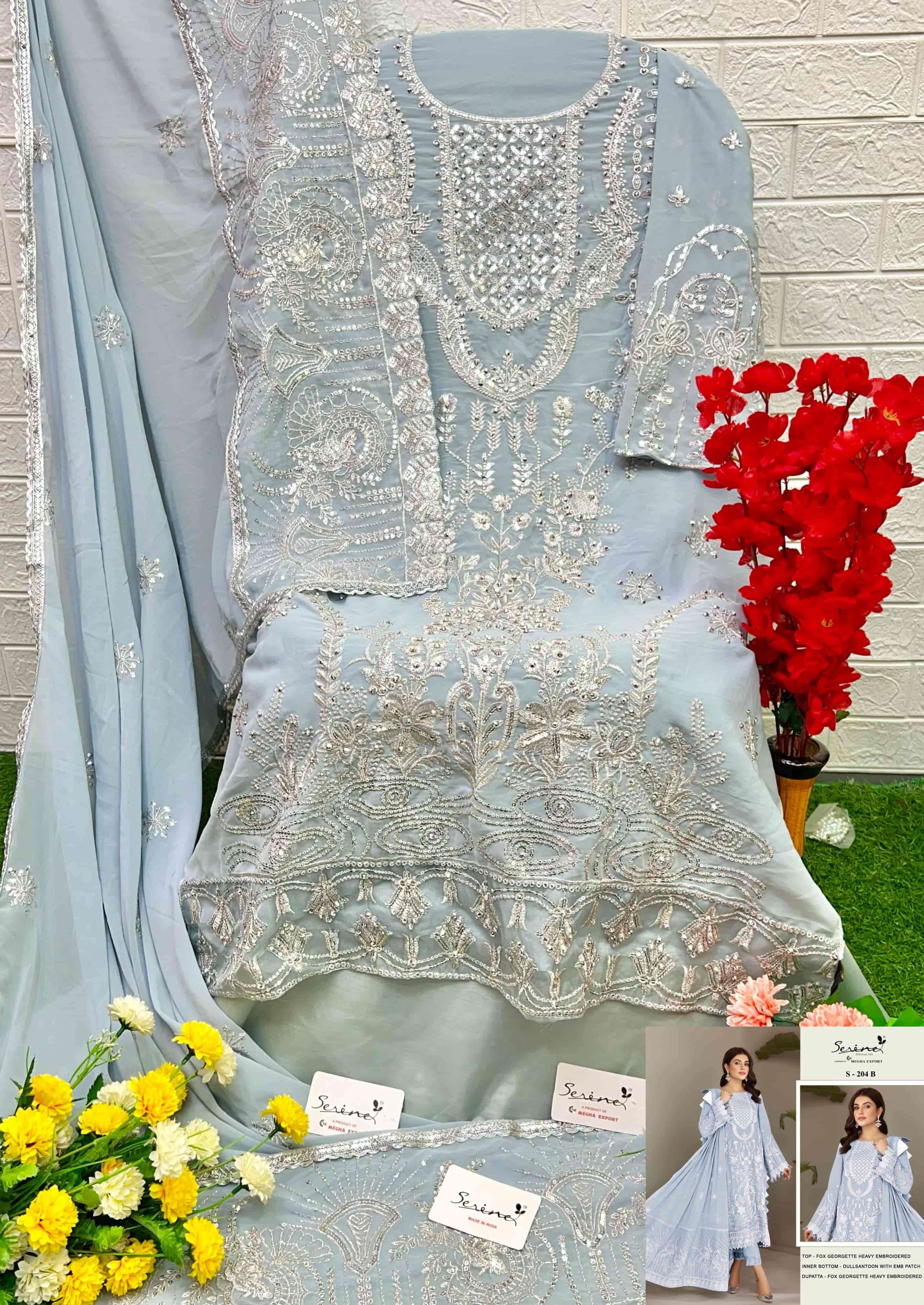Megha Export S 204 Colors Pakistani Festive Wear Style Designer Salwar Suit Wholesalers view 6