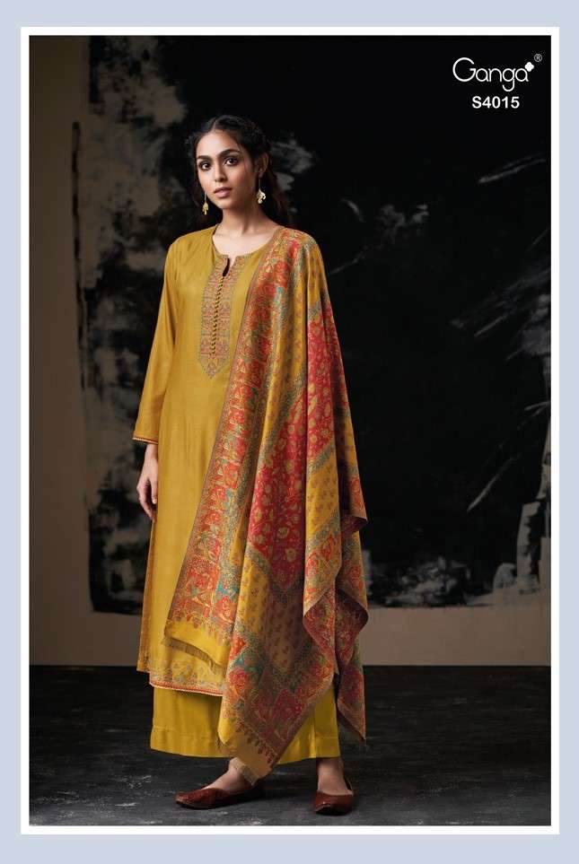 Ganga Fashion Sionah 4015 Winter Wear Pashmina Suits Premium Collection view 2
