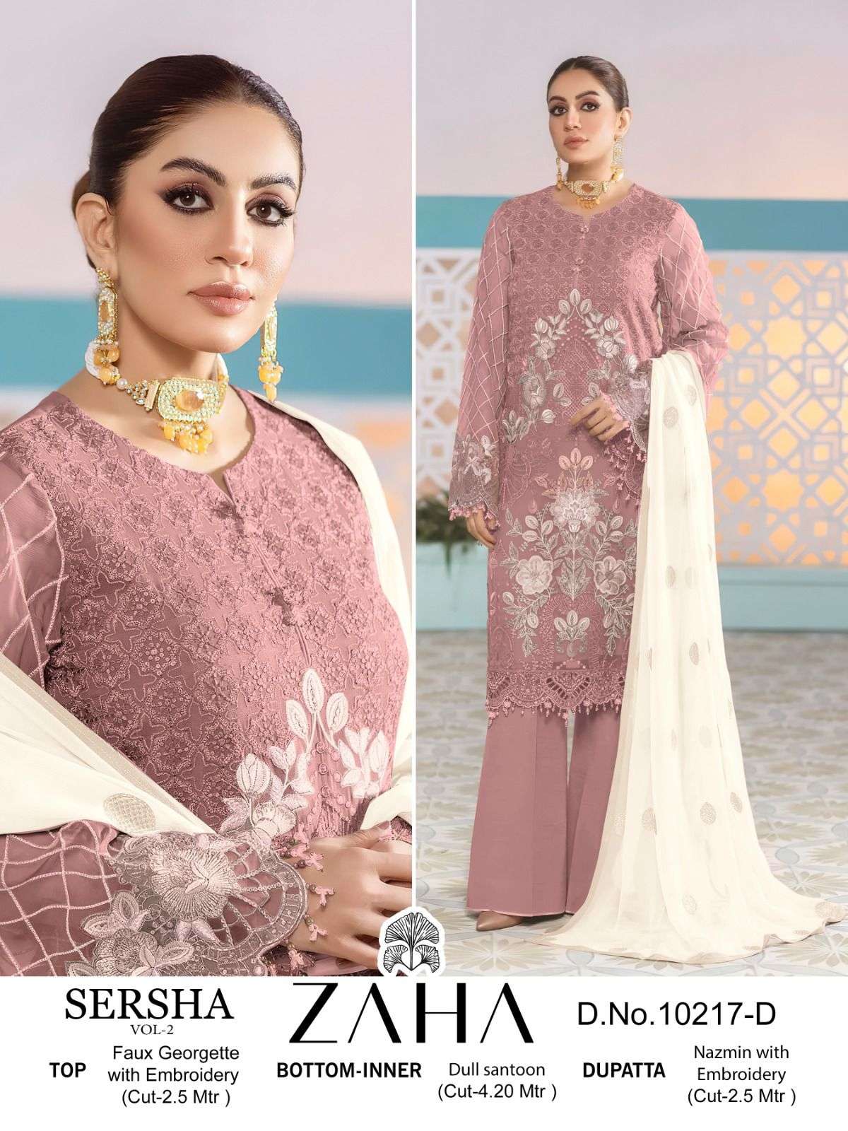 Zaha Sersha Vol 2 Fancy Pakistani Suit view 4