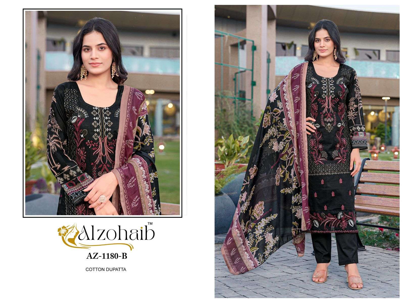 Alzohaib 1180 Colors Cotton Printed Pakistani Suit Salwar view 2