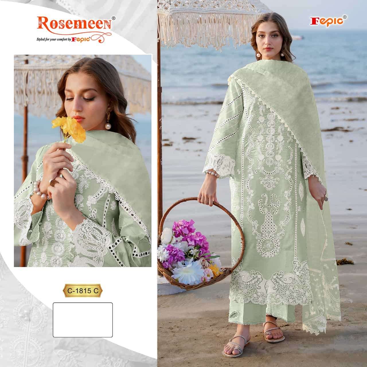 Fepic Rosemeen 1815 C Pakistani Cotton Suit