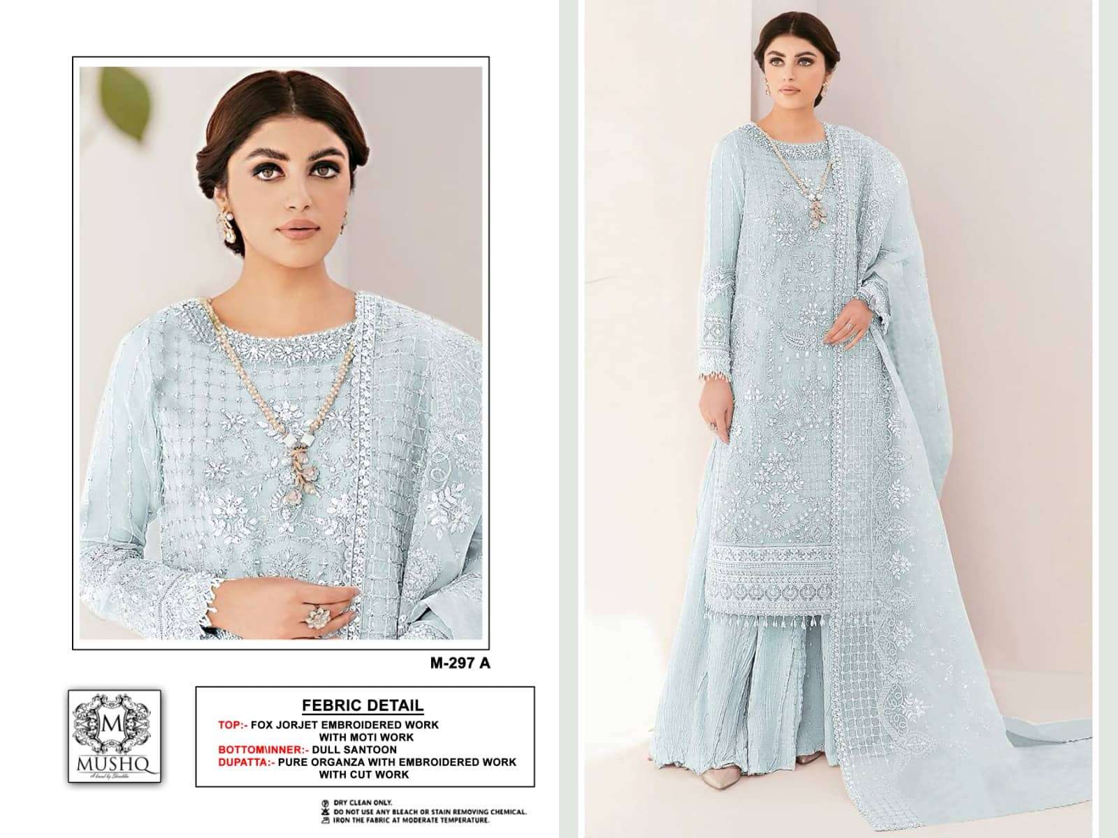 Mushq M 297 Colors Festive Wear Style Pakistani Designer Salwar Suit Wholesalers view 2