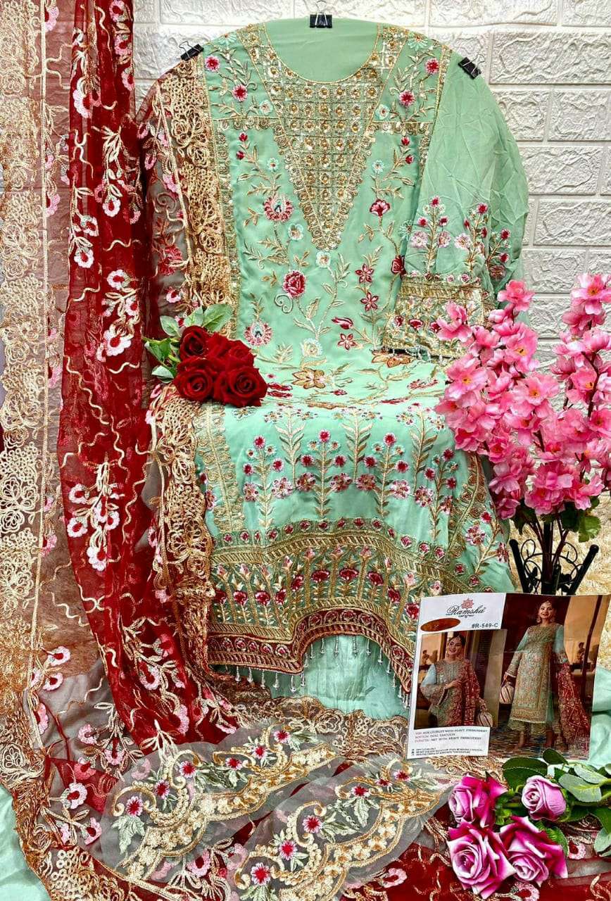 Ramsha R 549 Nx Heavy Work Pakistani Dress New Collection view 4