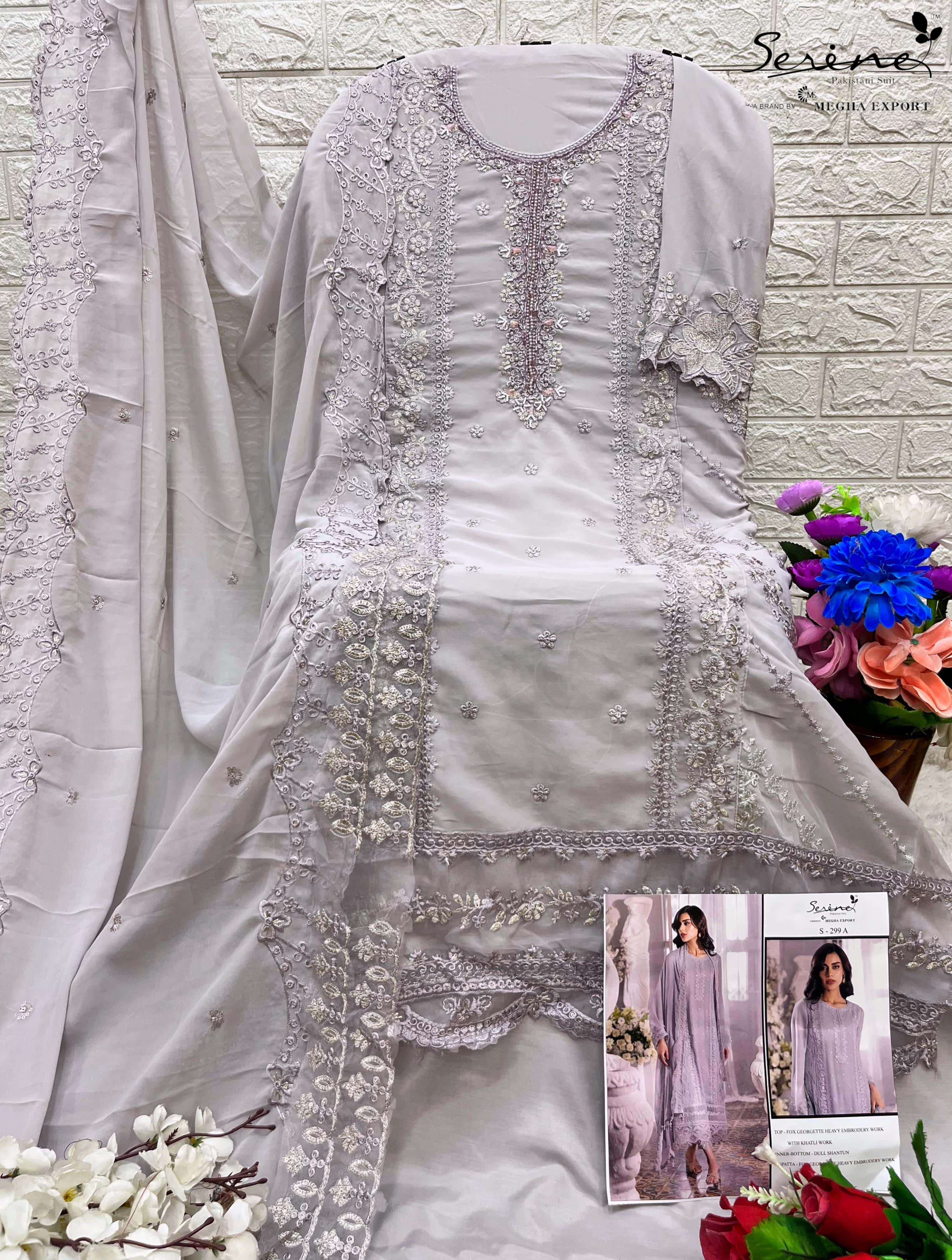 Serine Designer Georgette Embroidered Suit view 7