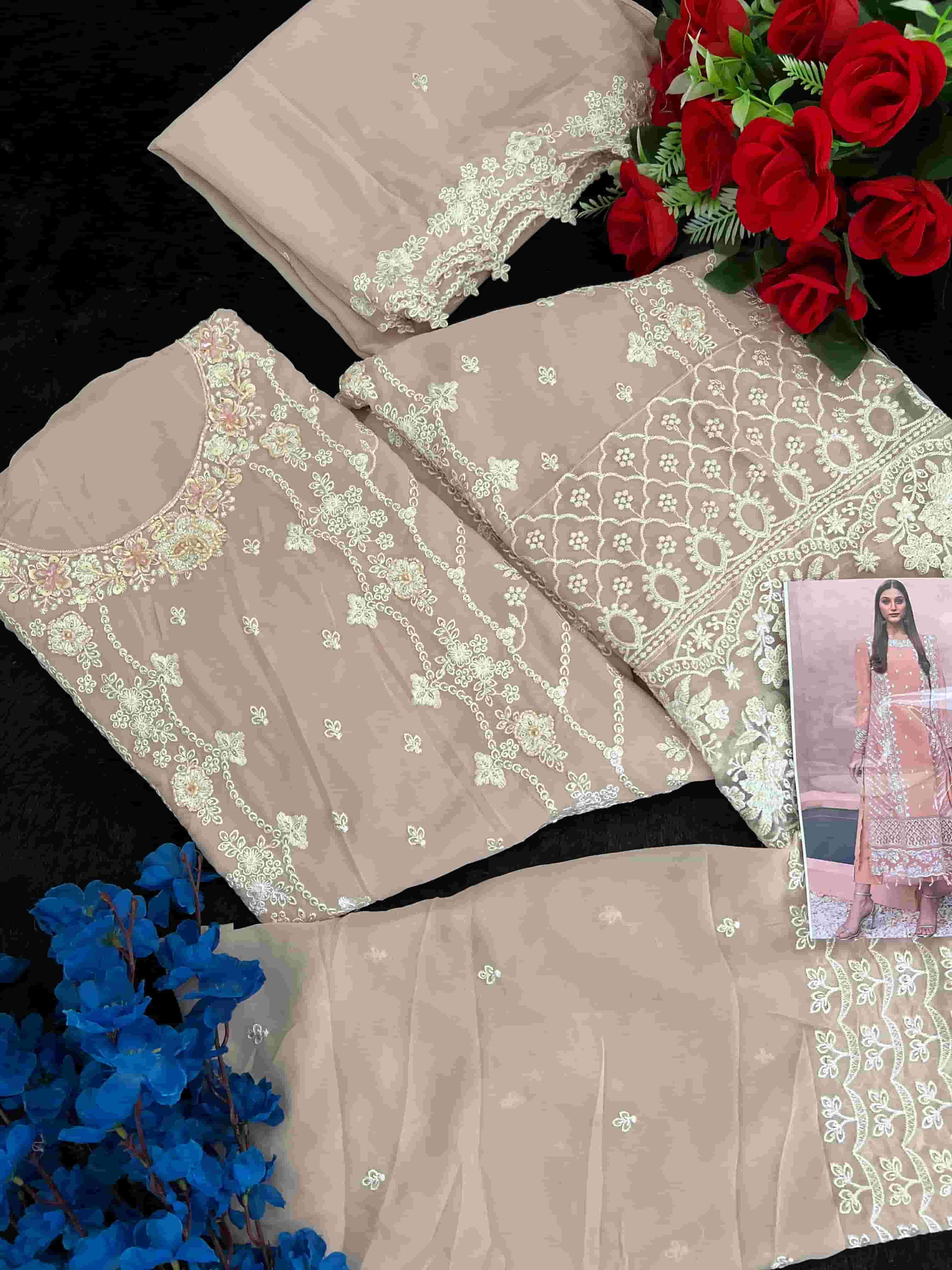 Serine S 332 D Pakistani Style Georgette Embroidered Salwar Suit Ensemble view 2