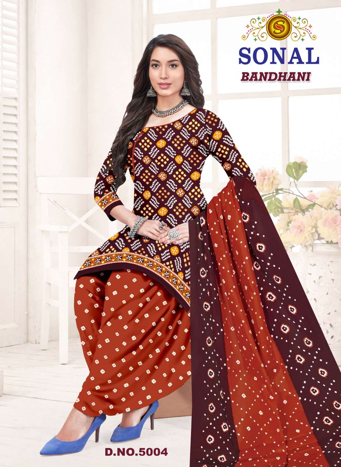 Sonal Textile Bandhani Vol 5 Bandhani Print Cotton Dress Material Wholealers view 11