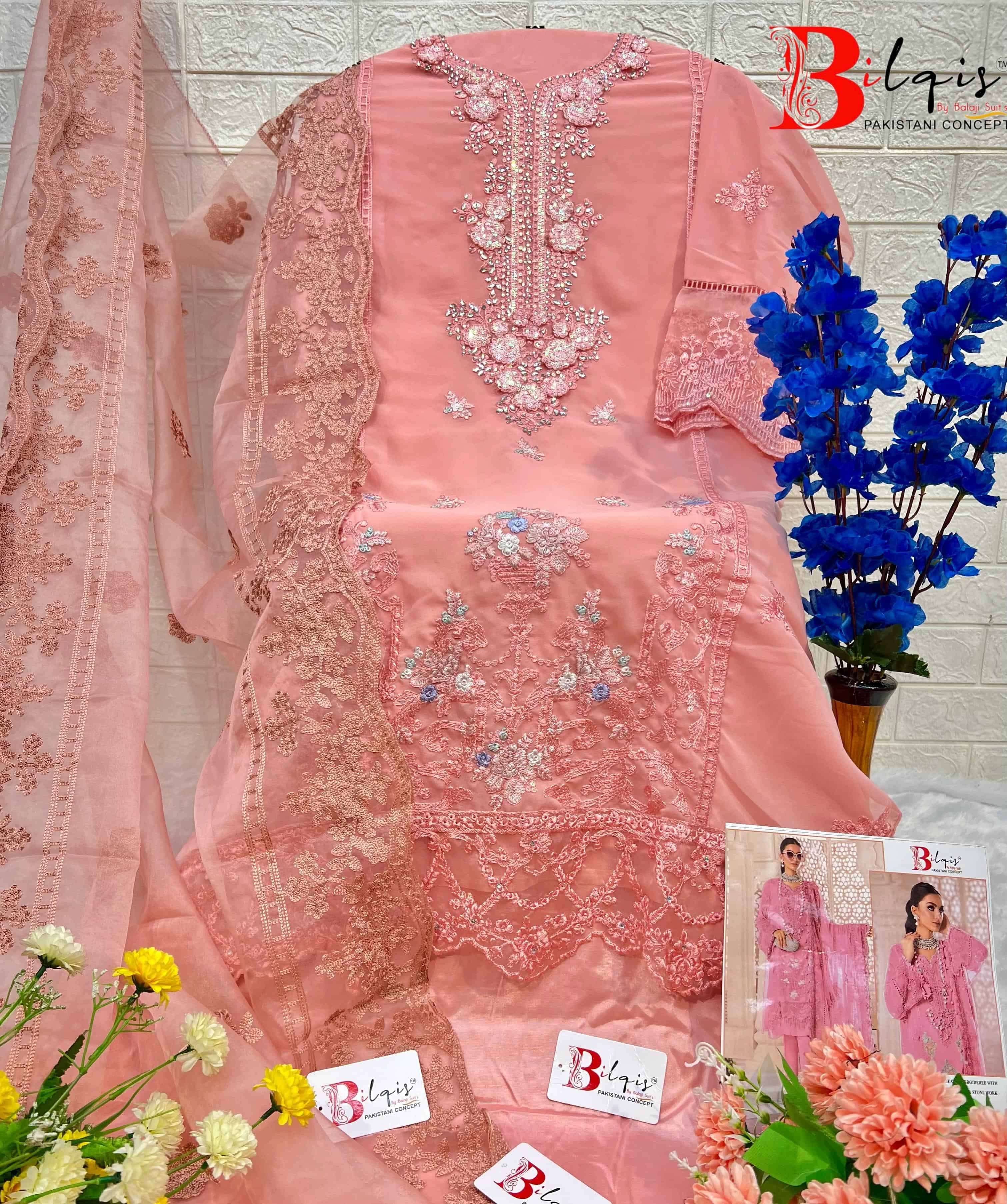 Bilqis B 25 Colors Festive Wear Style Designer Embroidered Salwar Suit Wholesalers view 6