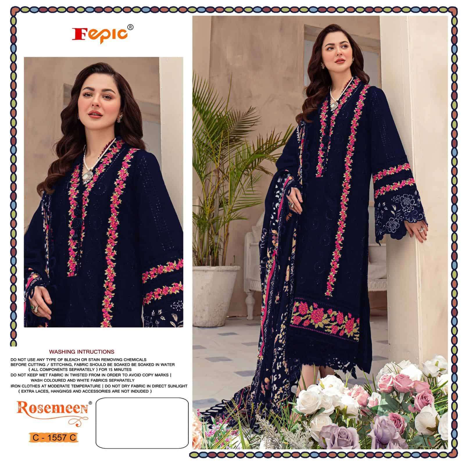 Fepic C 1557 Colors Pakistani Fancy Designer Suit Wholasaler view 5