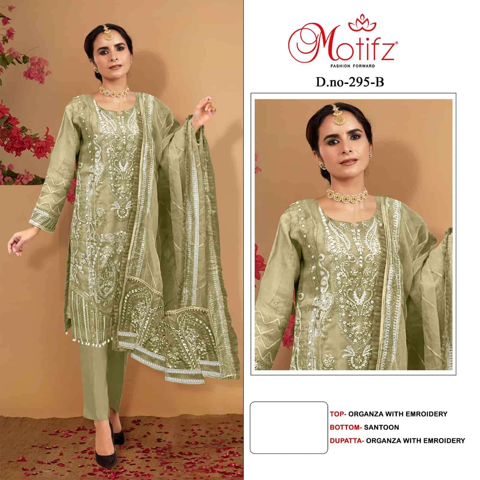 Motifz 295 Colors Pakistani Festive Wear Style Organza Suit Wholesalers view 2