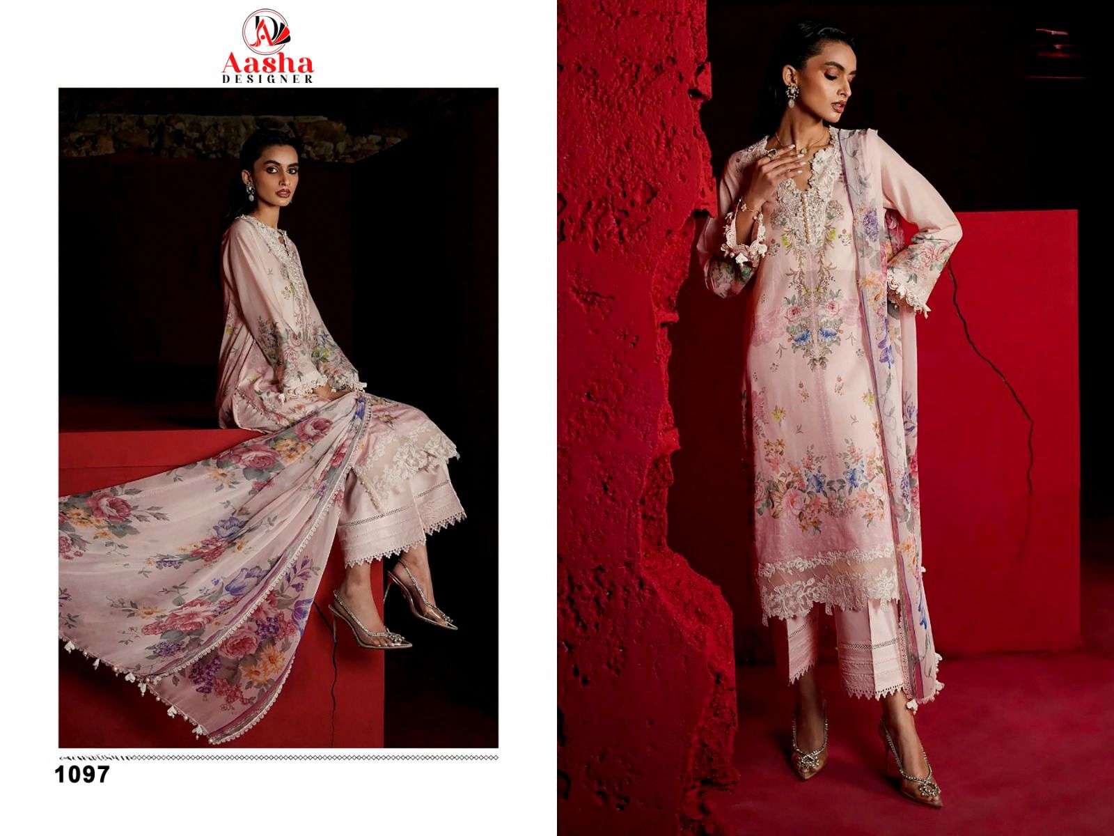 Aasha Designer Sana Safinaz Vol 3 Muzlin Collection Printed Cotton Suit Wholesalers view 4