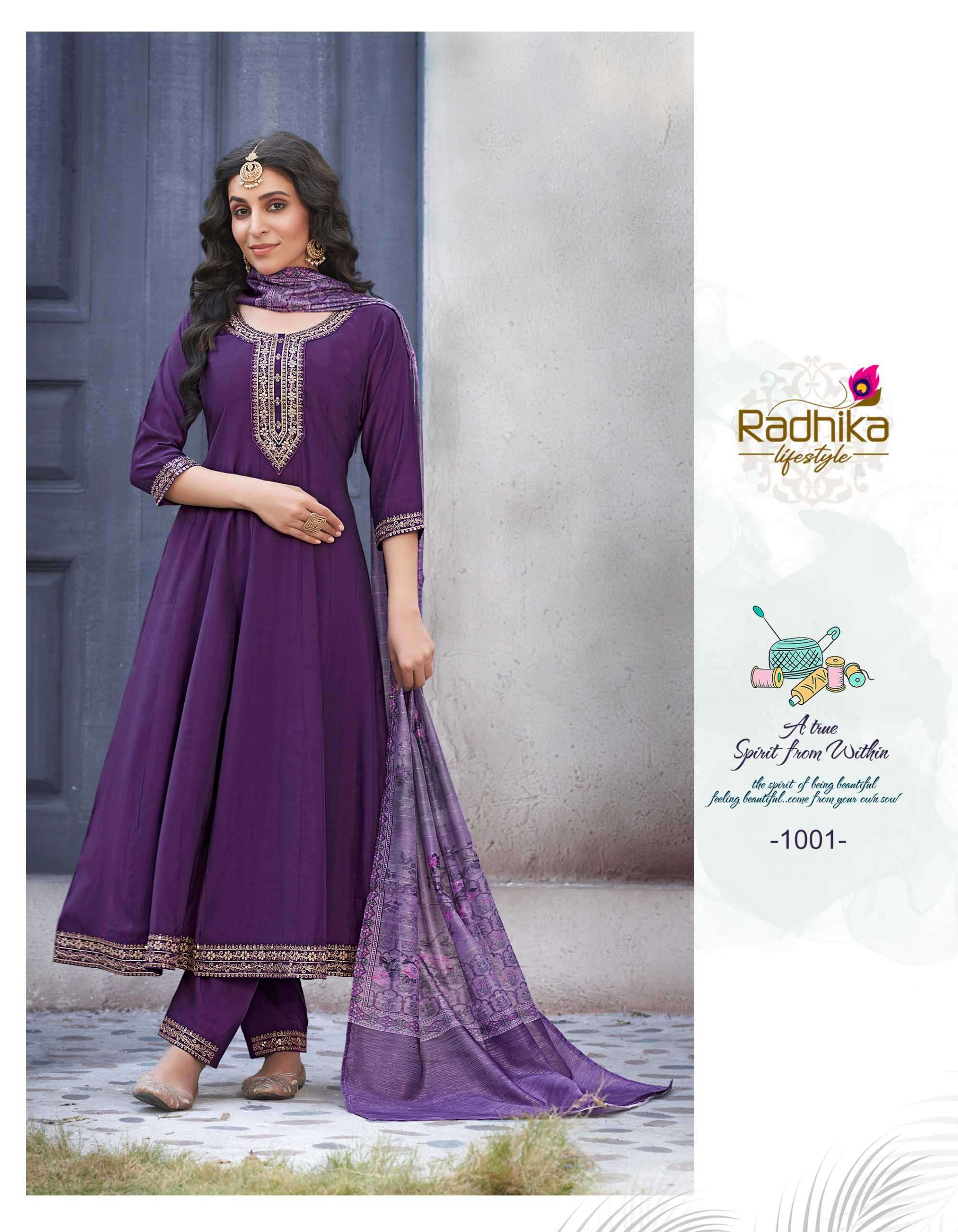 Radhika Lifestyle Gulmohar Vol 1 Anarkali Style Dress New Designs view 2