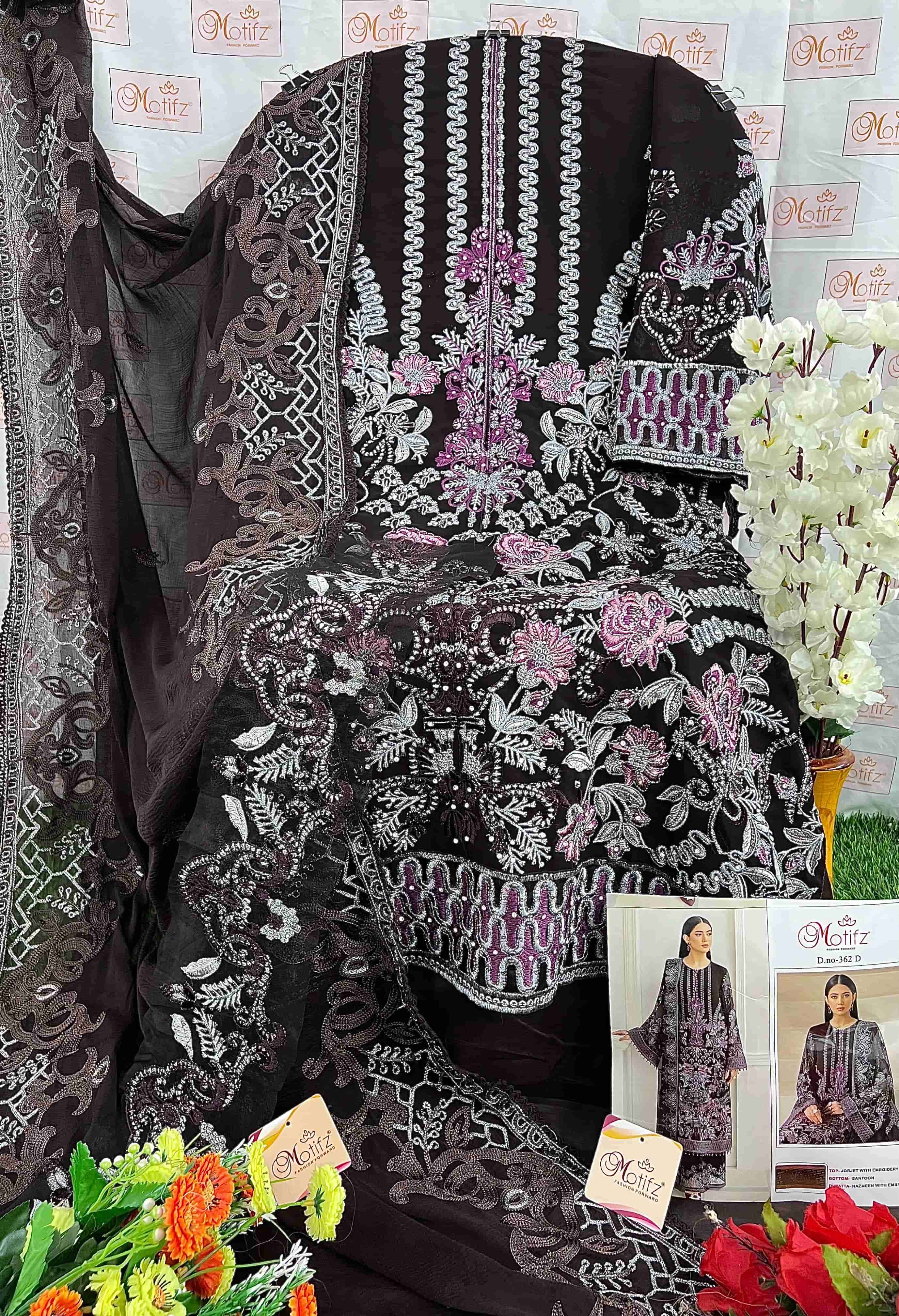 Motifz 362 Colors Heavy Designer Style Party Wear Salwar Suit Online Wholesalers view 7