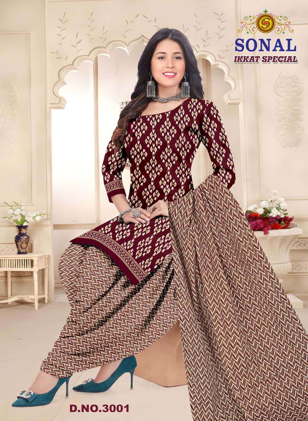 Sonal Textile Ikkat Special Vol 3 Pure Cotton Printed Suit Exporters view 8