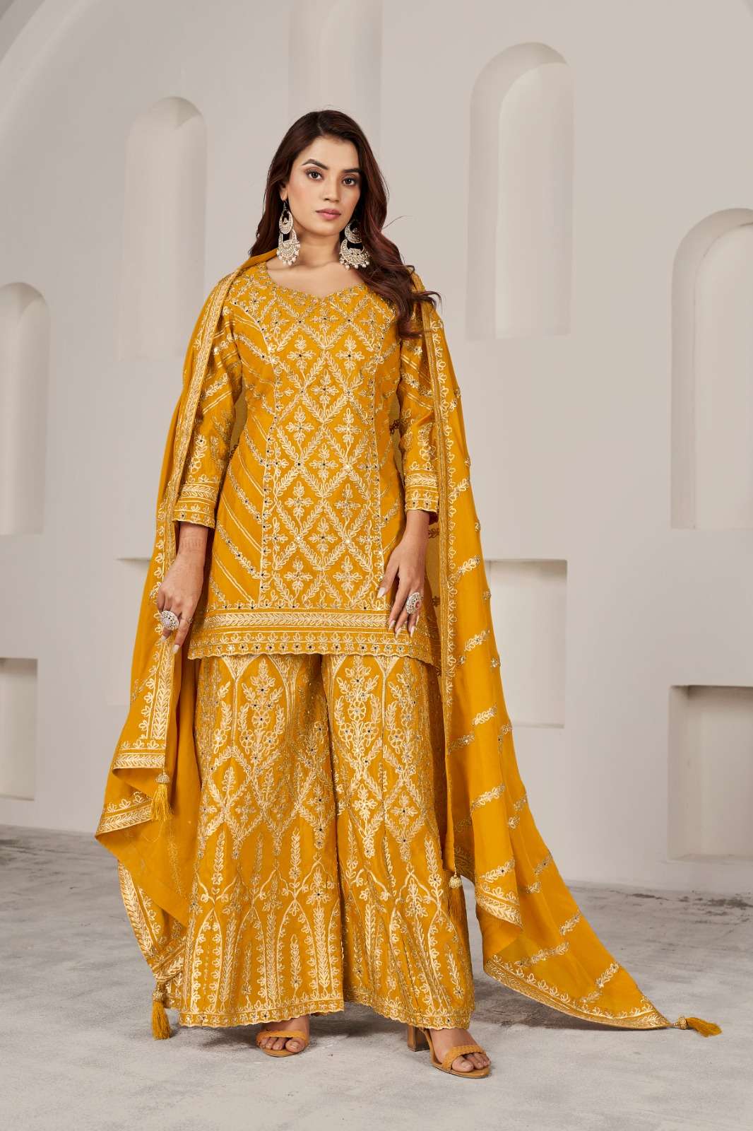Gulzar Gotakari Designer Palazzo Suit view 9