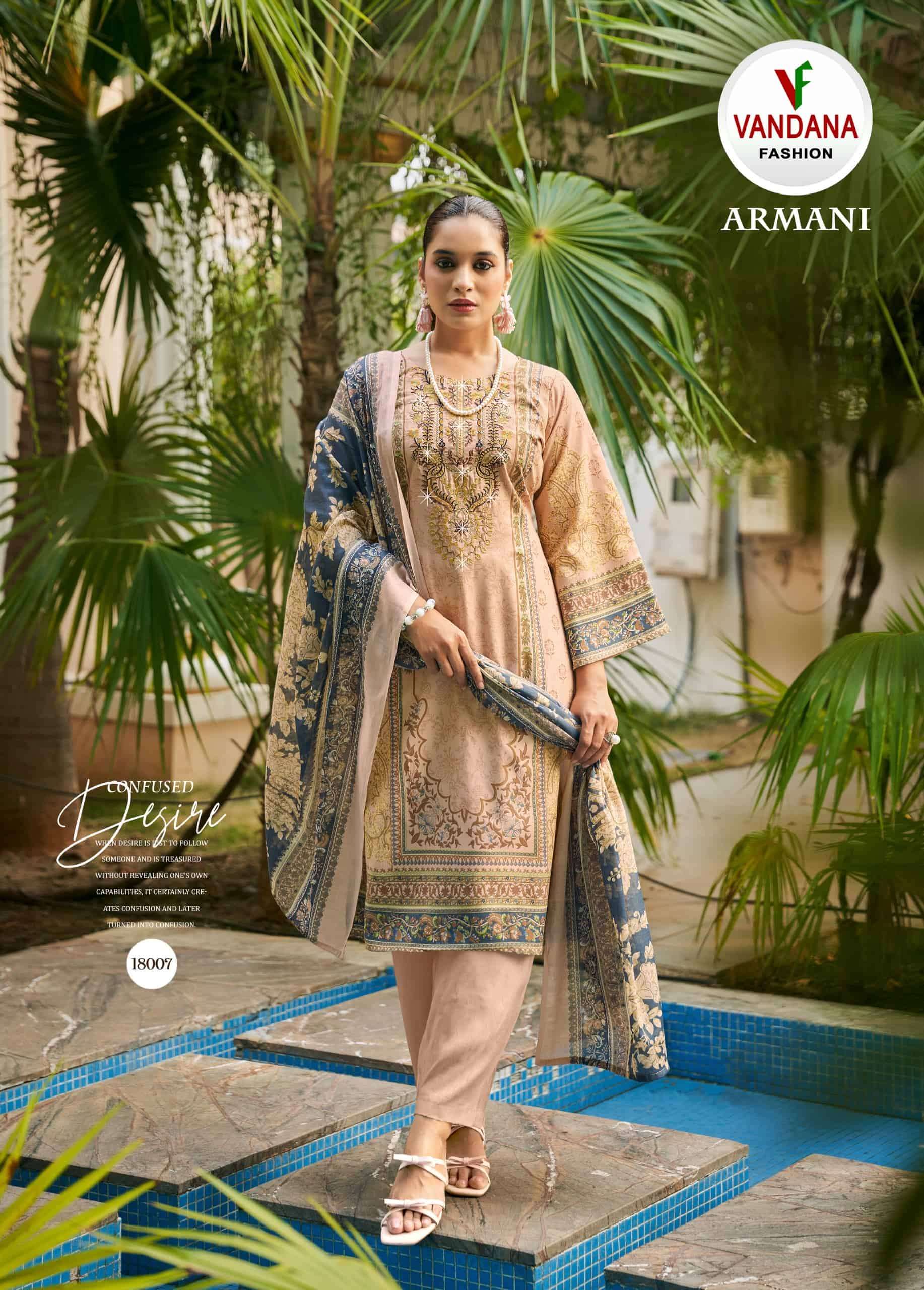 Vandana Fashion Armani Vol 18 Fancy Cotton Dress Catalog view 7